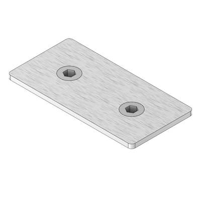 60-020-5 MODULAR SOLUTIONS ALUMINUM END CAP<br>45MM X 90MM W/HARDWARE